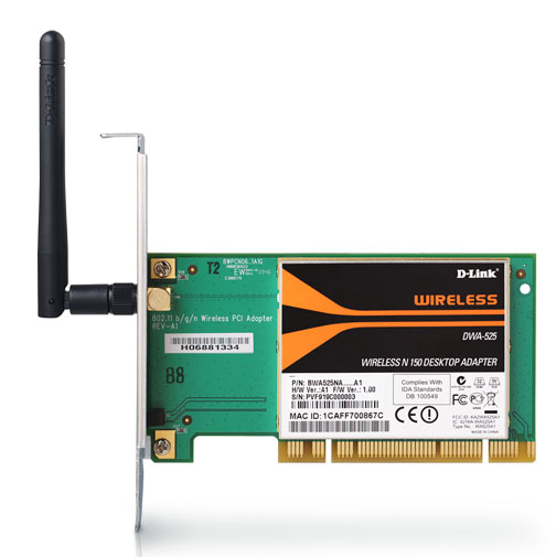 کارت شبکه بی سیم WiFi D-Link DWA-525 Wireless N150 PCI Adapter